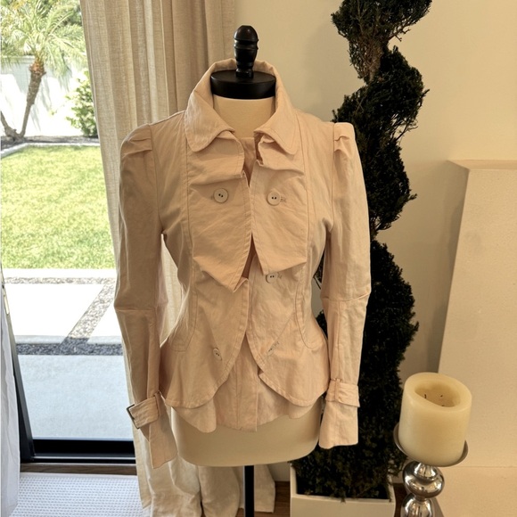 BCBG Ruffle Jacket - Petal Pink Size M - Picture 7 of 12